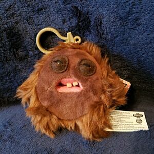 RARE Catch Me Chase Variant *Pink Button* Fuggler Brown Furry Keychain with Clip